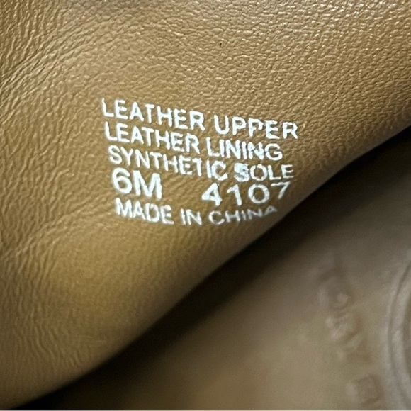 TORY BURCH Vicki Womens 6 Booties Wedge Ankle Boots Camel Suede Boho Lace Up - Picture 9 of 12